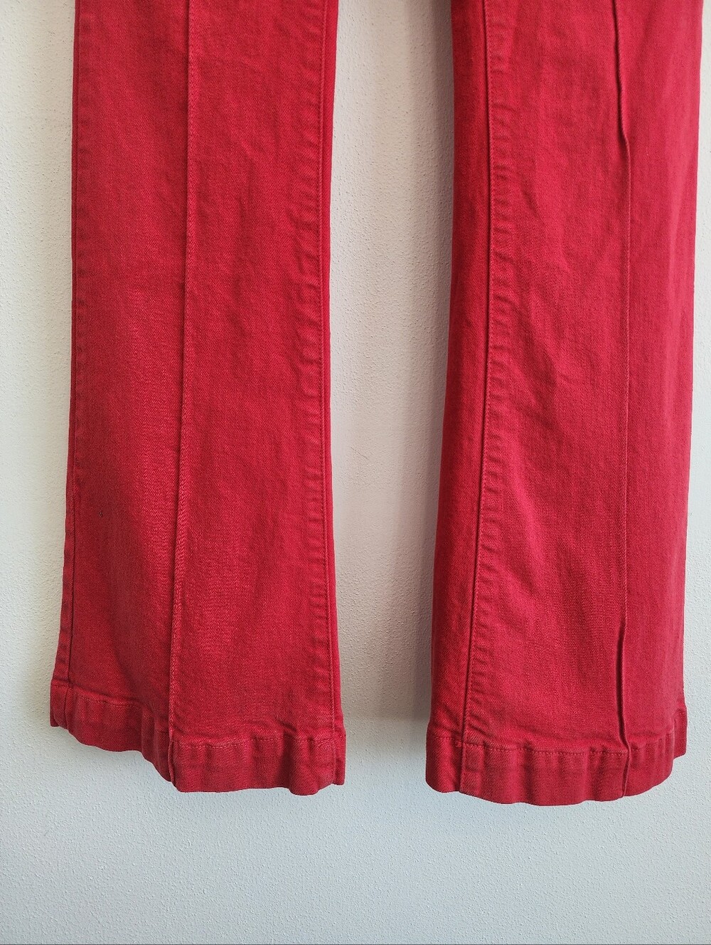 Revice Denim Red Venus Flare Star Back Jeans 27 High Rise Boho Western Retro - Picture 4 of 15